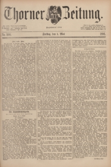 Thorner Zeitung : Begründet 1760. 1891, Nr. 100 (1 Mai)