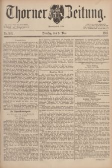 Thorner Zeitung : Begründet 1760. 1891, Nr. 103 (5 Mai)