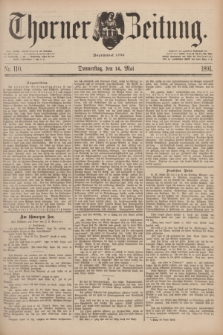 Thorner Zeitung : Begründet 1760. 1891, Nr. 110 (14 Mai)