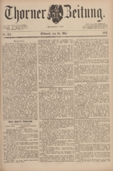 Thorner Zeitung : Begründet 1760. 1891, Nr. 114 (20 Mai)