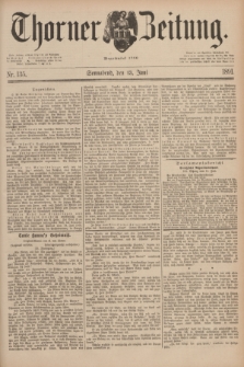 Thorner Zeitung : Begründet 1760. 1891, Nr. 135 (13 Juni)