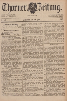 Thorner Zeitung : Begründet 1760. 1891, Nr. 141 (20 Juni)