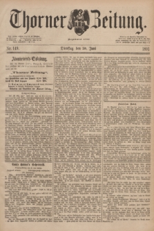 Thorner Zeitung : Begründet 1760. 1891, Nr. 149 (30 Juni)