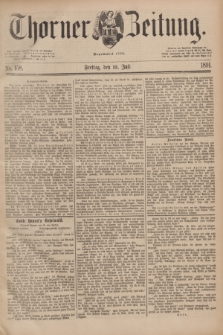 Thorner Zeitung : Begründet 1760. 1891, Nr. 158 (10 Juli)