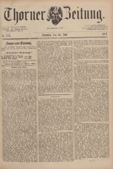 Thorner Zeitung : Begründet 1760. 1891, Nr. 172 (26 Juli) + dod.