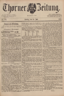 Thorner Zeitung : Begründet 1760. 1891, Nr. 176 (31 Juli)