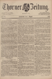Thorner Zeitung : Begründet 1760. 1891, Nr. 177 (1 August)