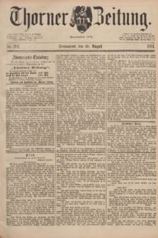 Thorner Zeitung : Begründet 1760. 1891, Nr. 201 (29 August)