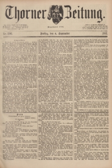 Thorner Zeitung : Begründet 1760. 1891, Nr. 206 (4 September)