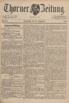 Thorner Zeitung : Begründet 1760. 1891, Nr. 223 (24 September)
