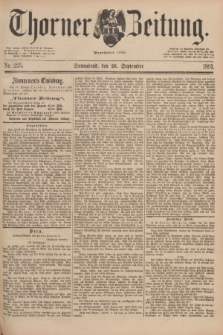 Thorner Zeitung : Begründet 1760. 1891, Nr. 225 (26 September)