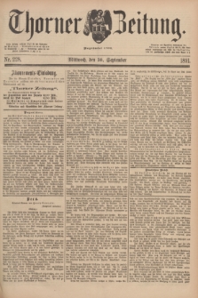 Thorner Zeitung : Begründet 1760. 1891, Nr. 228 (30 September)