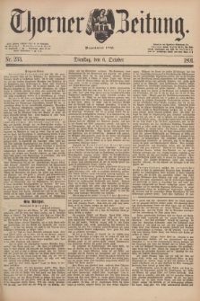 Thorner Zeitung : Begründet 1760. 1891, Nr. 233 (6 October)