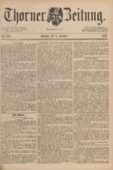 Thorner Zeitung : Begründet 1760. 1891, Nr. 236 (9 October)