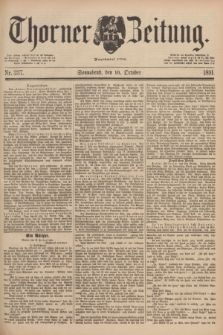 Thorner Zeitung : Begründet 1760. 1891, Nr. 237 (10 October)