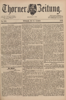 Thorner Zeitung : Begründet 1760. 1891, Nr. 240 (14 October)