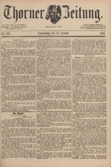 Thorner Zeitung : Begründet 1760. 1891, Nr. 241 (15 October)
