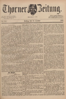 Thorner Zeitung : Begründet 1760. 1891, Nr. 242 (16 October)