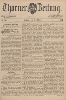 Thorner Zeitung : Begründet 1760. 1891, Nr. 250 (25 October) + dod.
