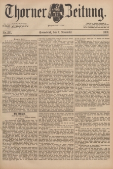 Thorner Zeitung : Begründet 1760. 1891, Nr. 261 (7 November)