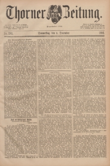 Thorner Zeitung : Begründet 1760. 1891, Nr. 283 (3 December)