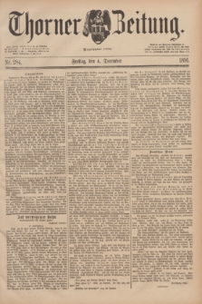 Thorner Zeitung : Begründet 1760. 1891, Nr. 284 (4 December)