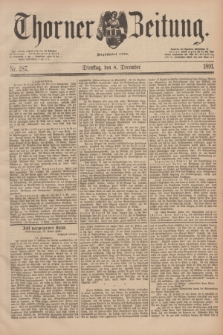 Thorner Zeitung : Begründet 1760. 1891, Nr. 287 (8 December) + dod.