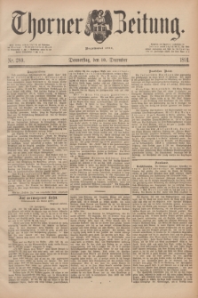 Thorner Zeitung : Begründet 1760. 1891, Nr. 289 (10 December)