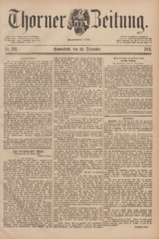 Thorner Zeitung : Begründet 1760. 1891, Nr. 291 (12 December)