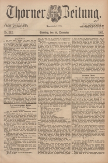 Thorner Zeitung : Begründet 1760. 1891, Nr. 292 (13 December) + dod.