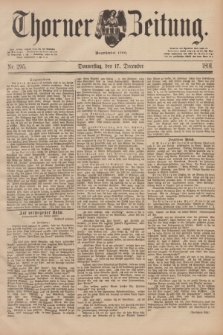 Thorner Zeitung : Begründet 1760. 1891, Nr. 295 (17 December) + dod.