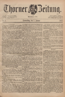 Thorner Zeitung : Begründet 1760. 1892, Nr. 5 (7 Januar)
