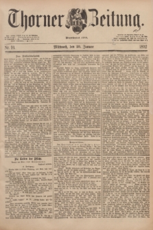 Thorner Zeitung : Begründet 1760. 1892, Nr. 16 (20 Januar)