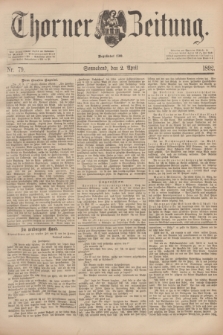 Thorner Zeitung : Begründet 1760. 1892, Nr. 79 (2 April)