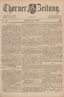 Thorner Zeitung : Begründet 1760. 1892, Nr. 110 (11 Mai)