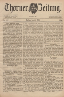 Thorner Zeitung : Begründet 1760. 1892, Nr. 117 (20 Mai)