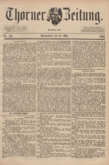 Thorner Zeitung : Begründet 1760. 1892, Nr. 118 (21 Mai)
