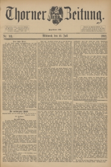 Thorner Zeitung : Begründet 1760. 1892, Nr. 161 (13 Juli)
