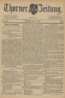 Thorner Zeitung : Begründet 1760. 1892, Nr. 173 (27 Juli)
