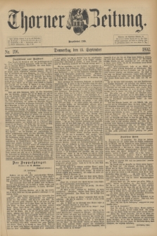 Thorner Zeitung : Begründet 1760. 1892, Nr. 216 (15 September)