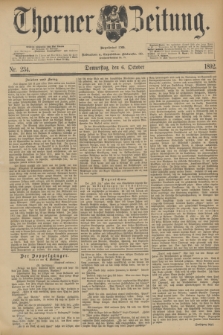 Thorner Zeitung : Begründet 1760. 1892, Nr. 234 (6 October)