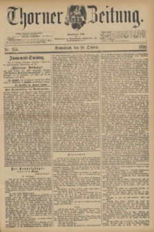 Thorner Zeitung : Begründet 1760. 1892, Nr. 254 (29 Oktober)