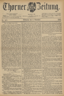 Thorner Zeitung : Begründet 1760. 1892, Nr. 257 (2 November)