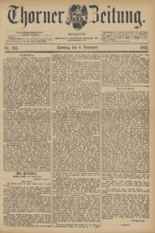 Thorner Zeitung : Begründet 1760. 1892, Nr. 261 (6 November) + dod.