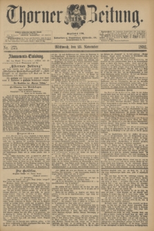Thorner Zeitung : Begründet 1760. 1892, Nr. 275 (23 November)