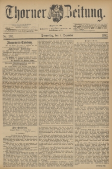 Thorner Zeitung : Begründet 1760. 1892, Nr. 282 (1 Dezember)