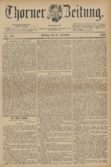 Thorner Zeitung : Begründet 1760. 1892, Nr. 295 (16 Dezember)