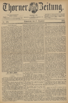 Thorner Zeitung : Begründet 1760. 1892, Nr. 296 (17 Dezember)