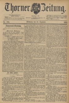 Thorner Zeitung : Begründet 1760. 1892, Nr. 304 (28 Dezember)