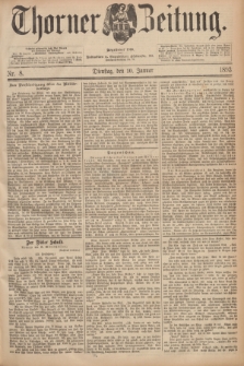 Thorner Zeitung : Begründet 1760. 1893, Nr. 8 (10 Januar)